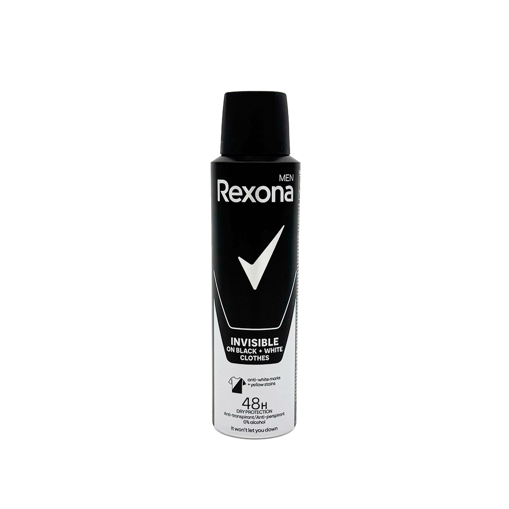 REXONA ANTIPERSPIRANT DEO 150ML MEN INVISIBLE BW