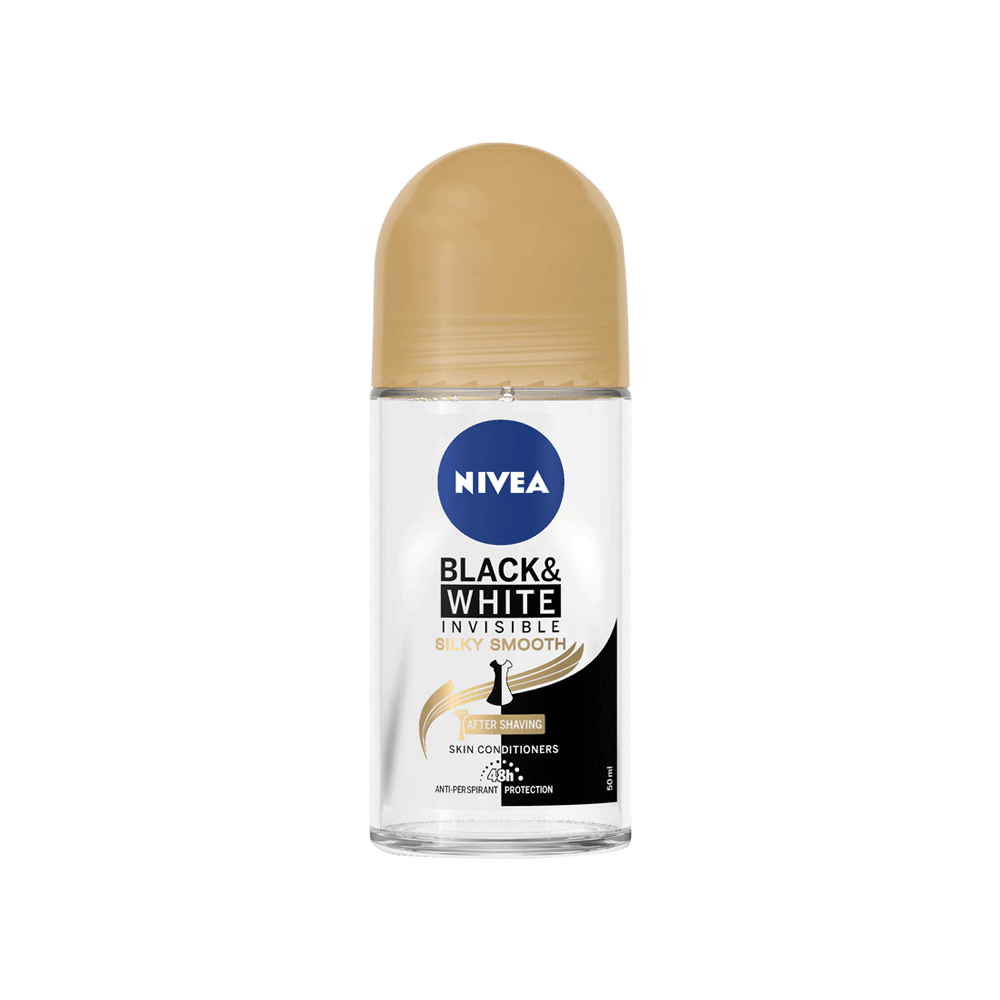 NIVEA ANTIPERSPIRANT ROLL ON 50ML BLACK&WHITE SILKY SMOOTH