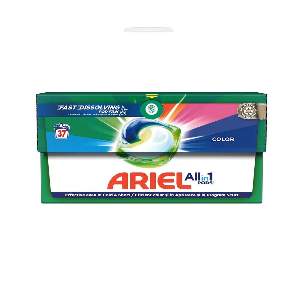 ARIEL DETERGENT CAPSULE 37BUC ALL IN 1 PODS COLOR