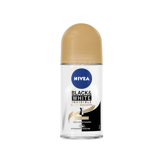 NIVEA ANTIPERSPIRANT ROLL ON 50ML BLACK&WHITE SILKY SMOOTH