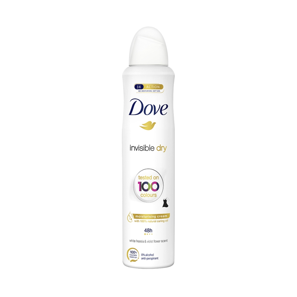 DOVE ANTIPERSPIRANT DEO 250ML INVISIBLE DRY