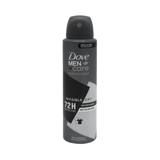 DOVE ANTIPERSPIRANT DEO 150ML MEN ADVANCED INVISIBLE DRY