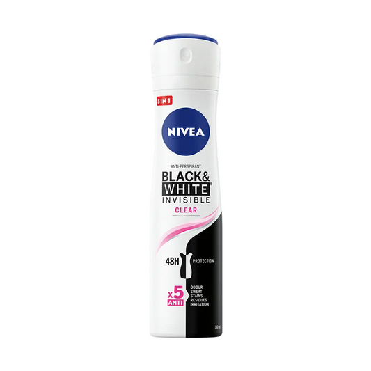NIVEA ANTIPERSPIRANT DEO 150ML INVISIBLE BW CLEAR