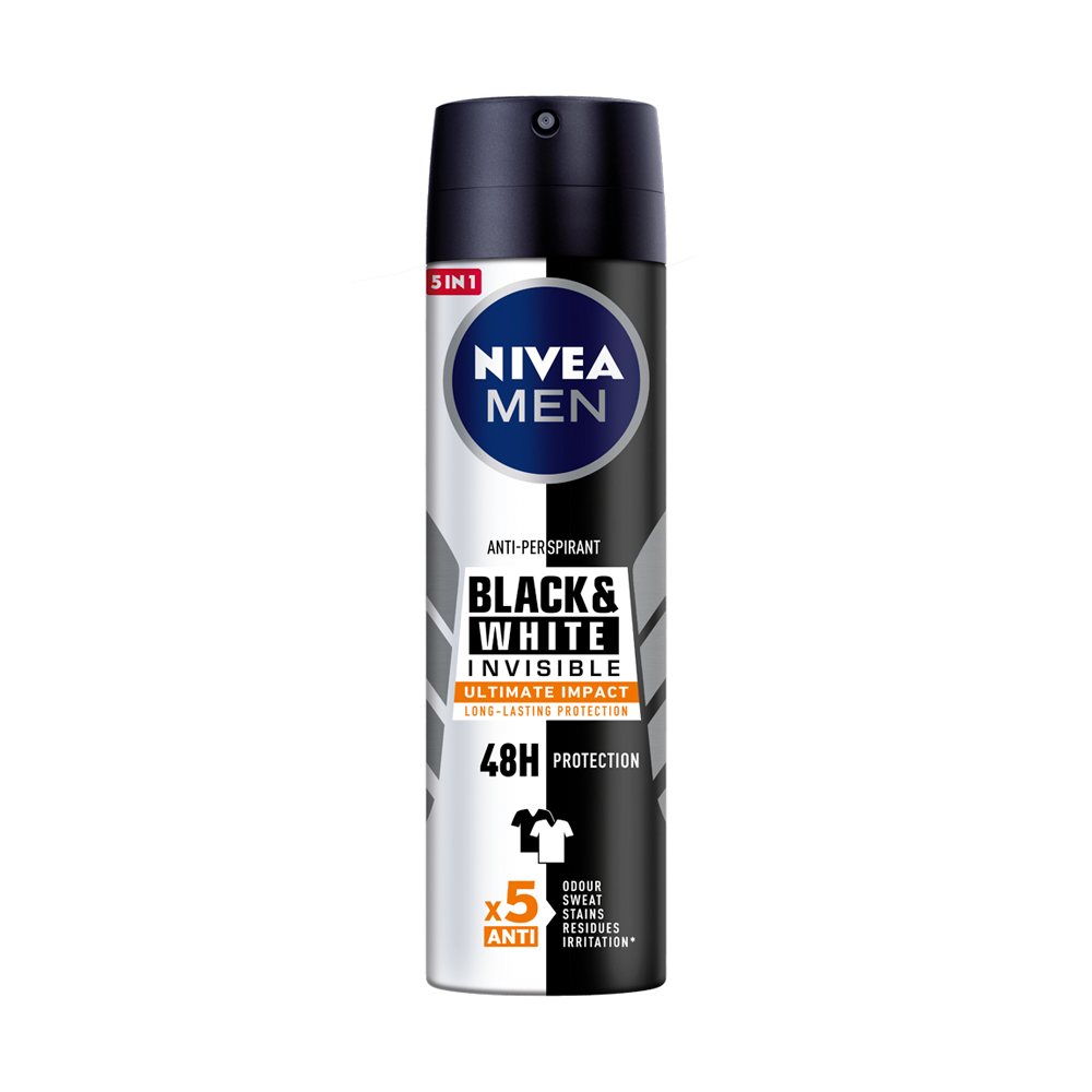 NIVEA ANTIPERSPIRANT DEO 150ML MEN INVISIBLE BW ULTIMATE IMPACT