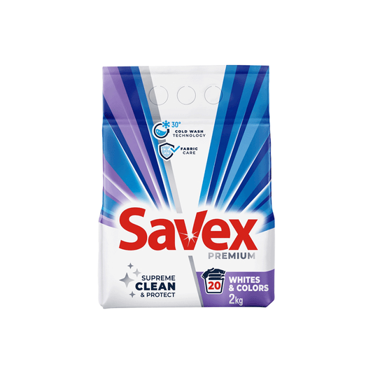SAVEX DETERGENT RUFE AUTOMAT 2KG 2IN1 WHITES COLORS