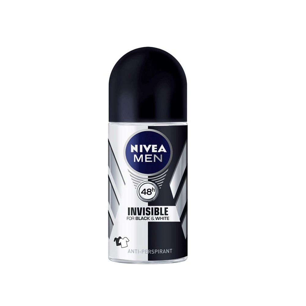 NIVEA ANTIPERSPIRANT ROLL ON 50ML MEN INVISIBLE BLACK&WHITE ORIGINAL